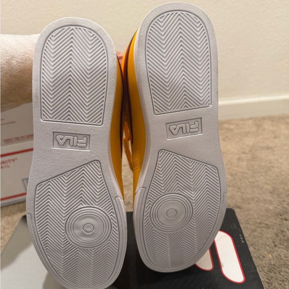 Fila Vibrant Yellow High-Tops with Red and Black Details size11 - Picture 5 of 6